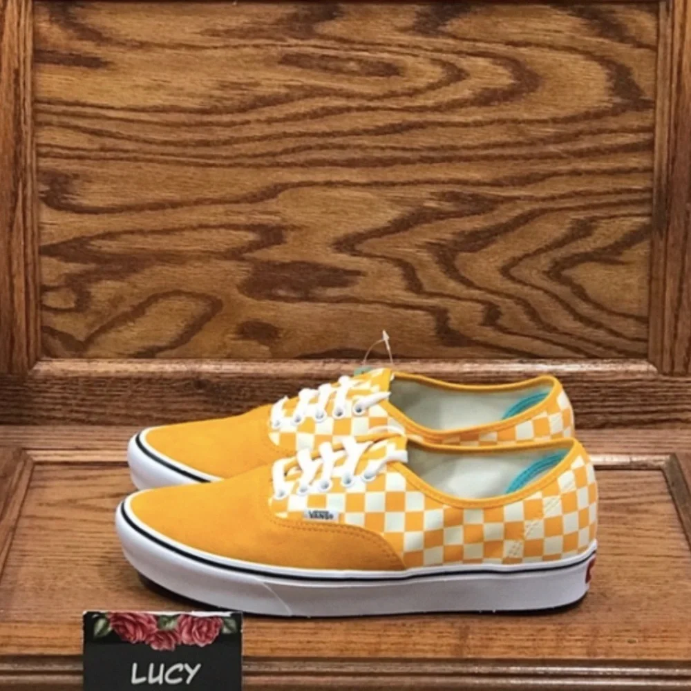 Vans Comfycush Authentic‎ Checker Zinnia True White Shoes